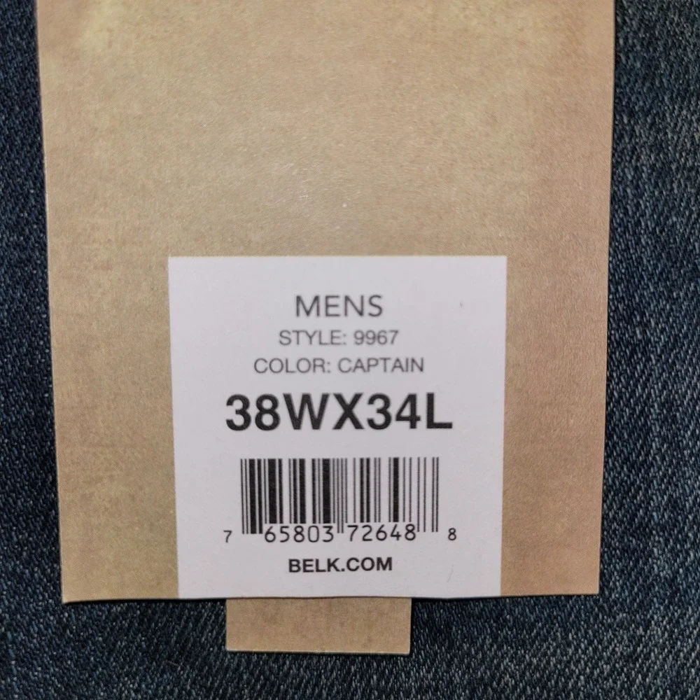 True Craft Men's Jeans 38x34 Slim‎ Fit Blue Denim Slim Fit Seat & Thigh NWT
